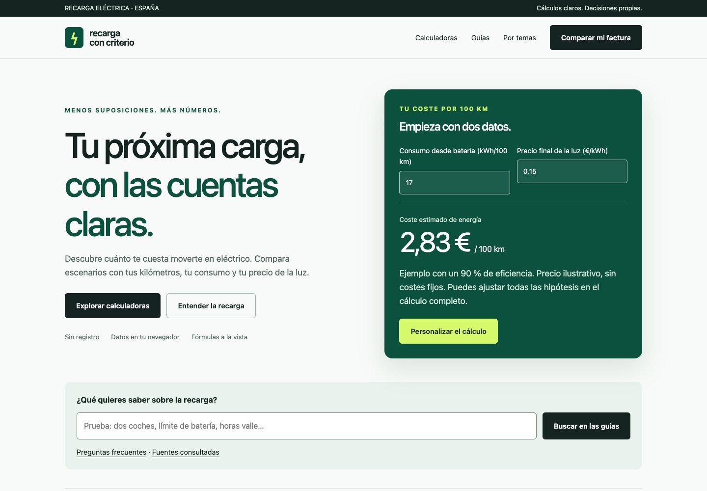 Captura pública de Recarga con Criterio